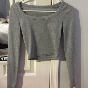 Light grey crop top